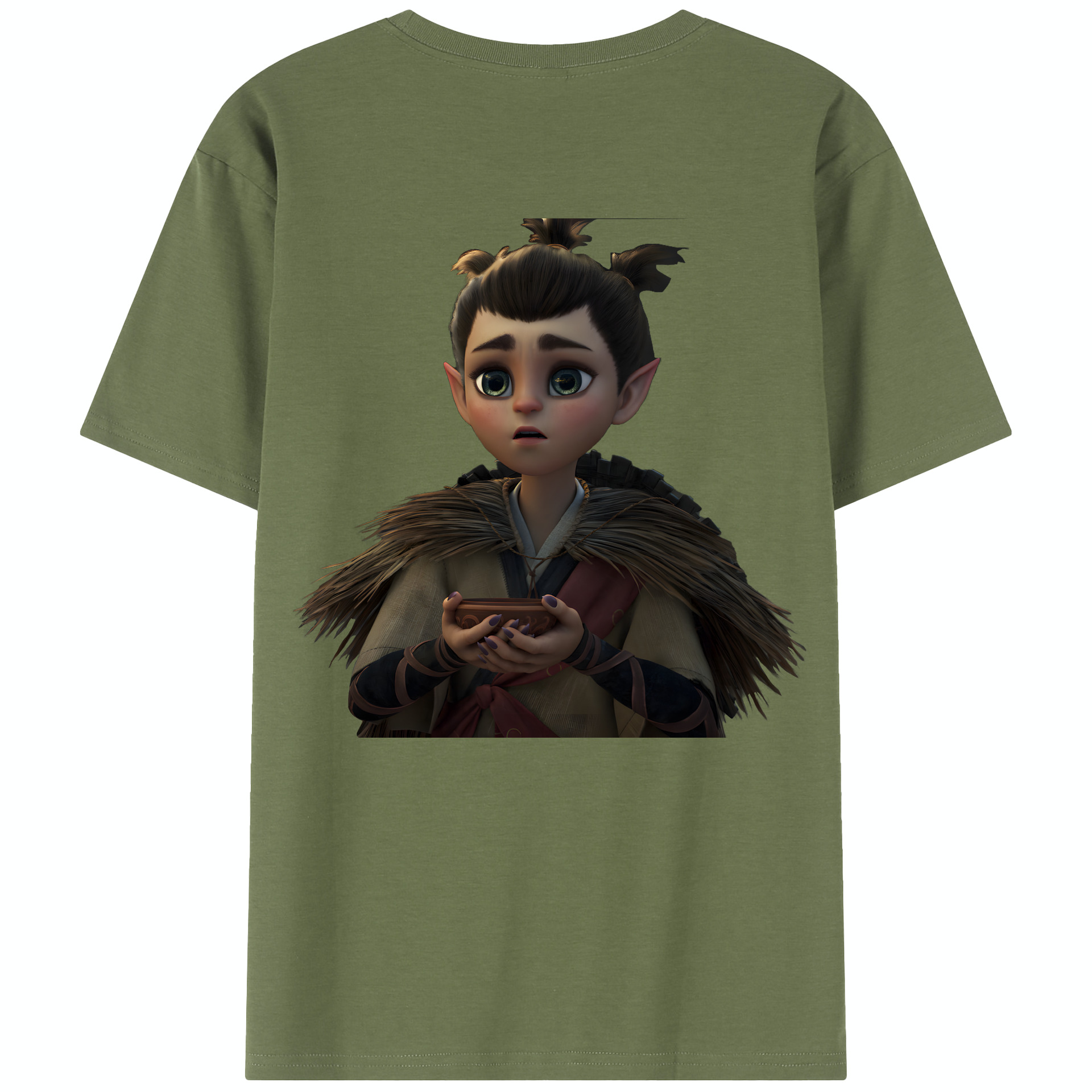 （画像用） Ne Zha 2 ナタ 魔童の大暴れ 綿100％半袖Tシャツ（背面プリント）
